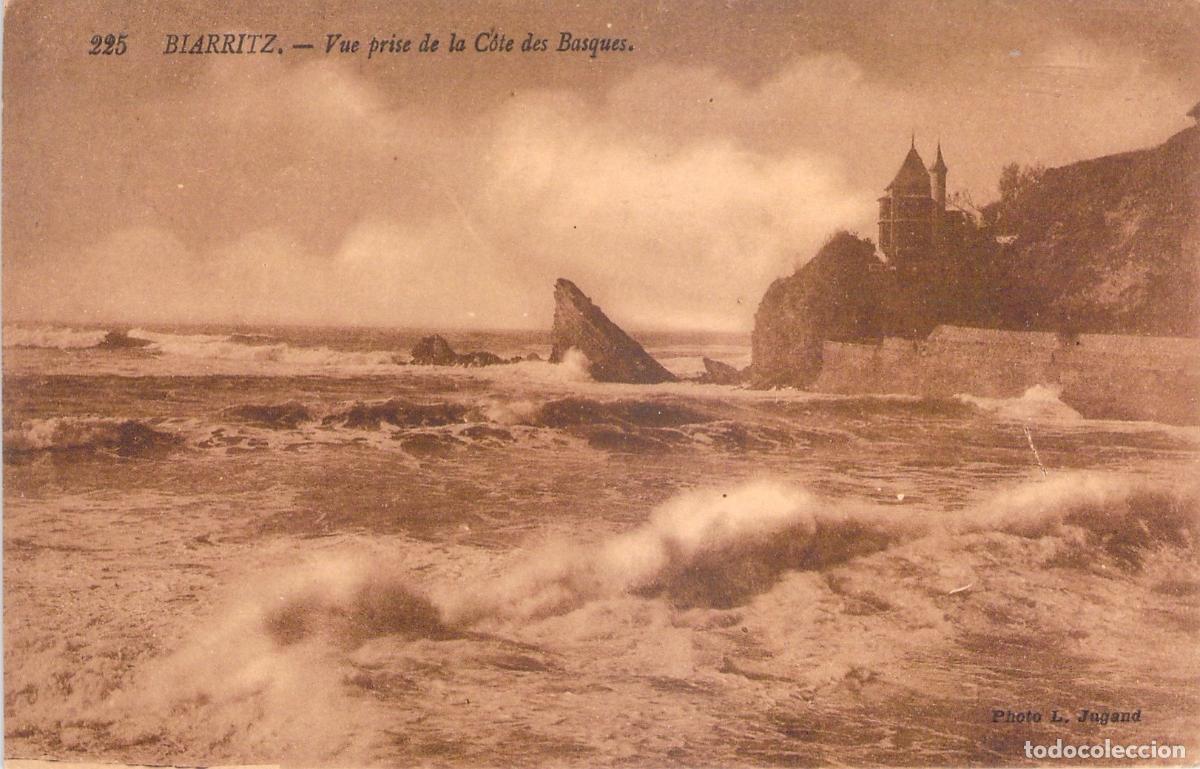 Cartoline: Postal de Biarritz Vista de la C&ocirc;te des Basques
