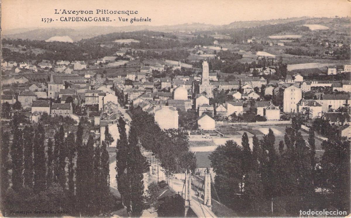 Cartoline: Postal de Vista General de Capdenac-Gare, Aveyron, Francia