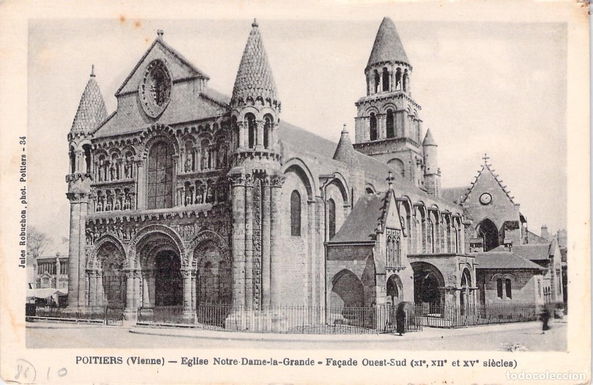Postales: Postal Iglesia de Notre-Dame-la-Grande en Poitiers