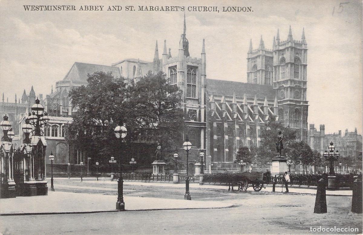 Cartoline: Postal de la Abad&iacute;a de Westminster y la Iglesia de Santa Margarita, Londres