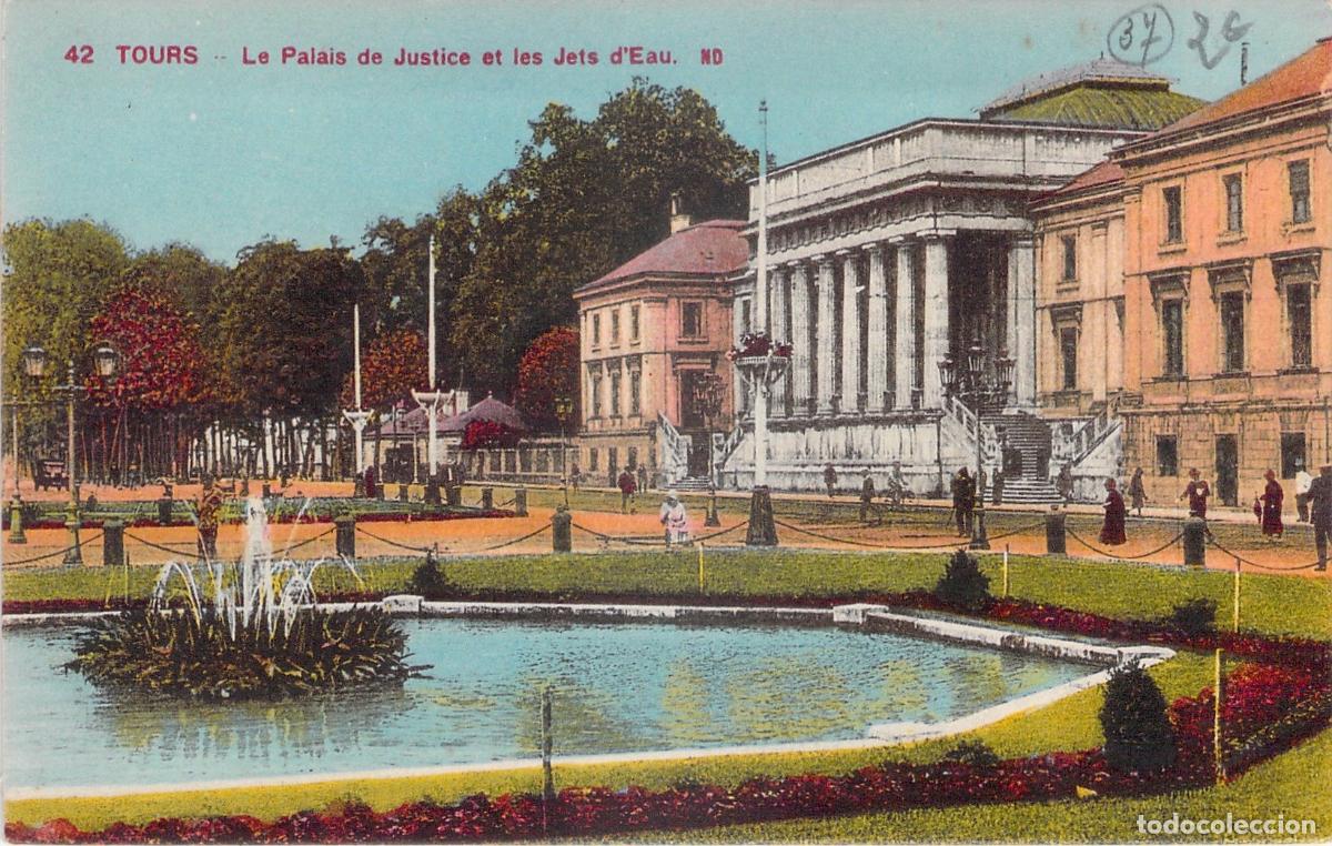 Postkarten: Postal Palacio de Justicia y Fuentes de Tours Francia