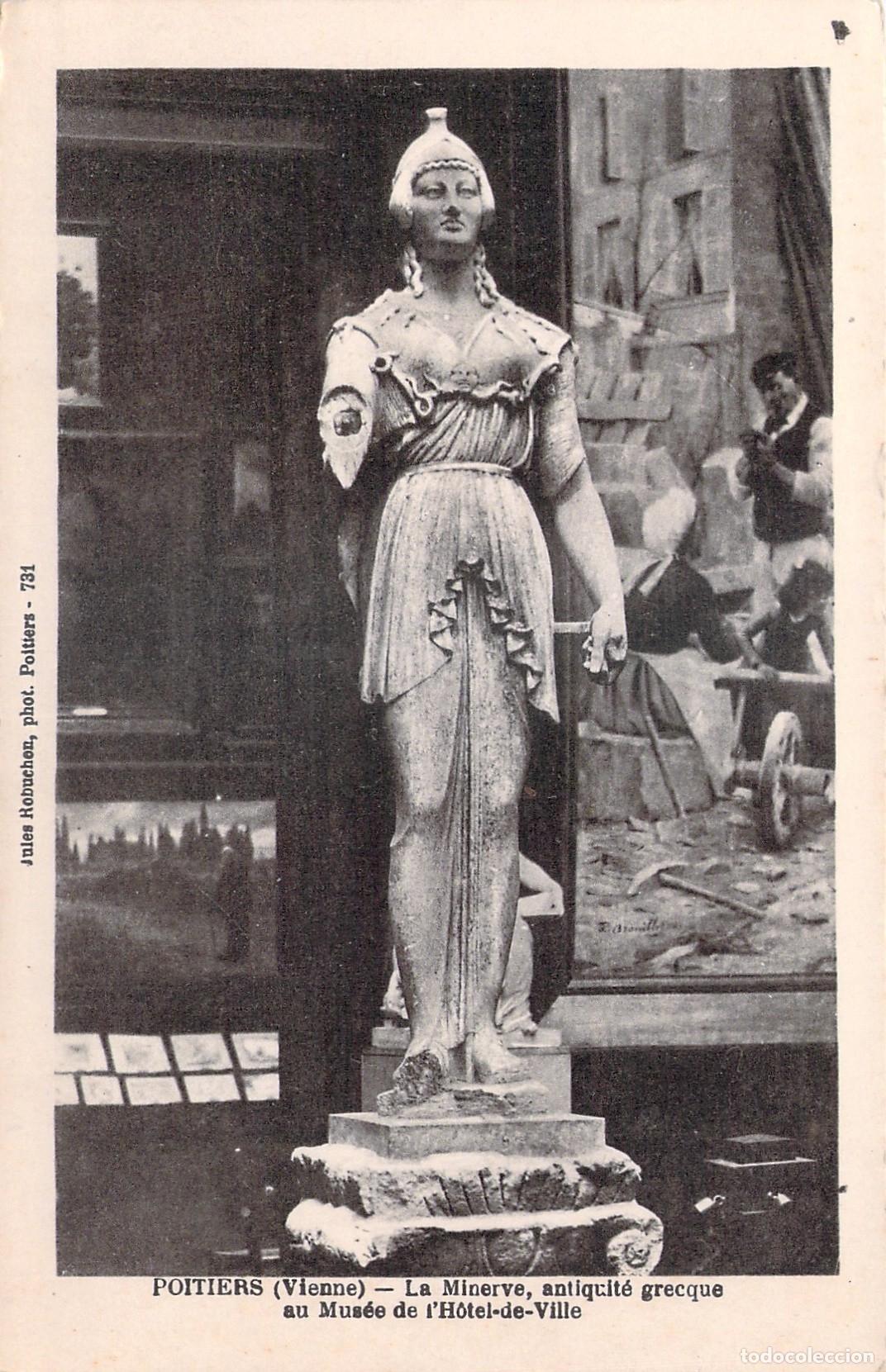 Cartoline: Postal de la Estatua de Minerva, Museo de Poitiers