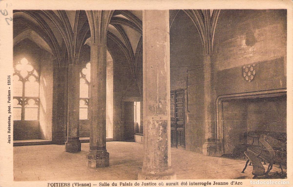 Postcards: Tarjeta Postal de Poitiers: Sala del Palacio de Justicia de Juana de Arco