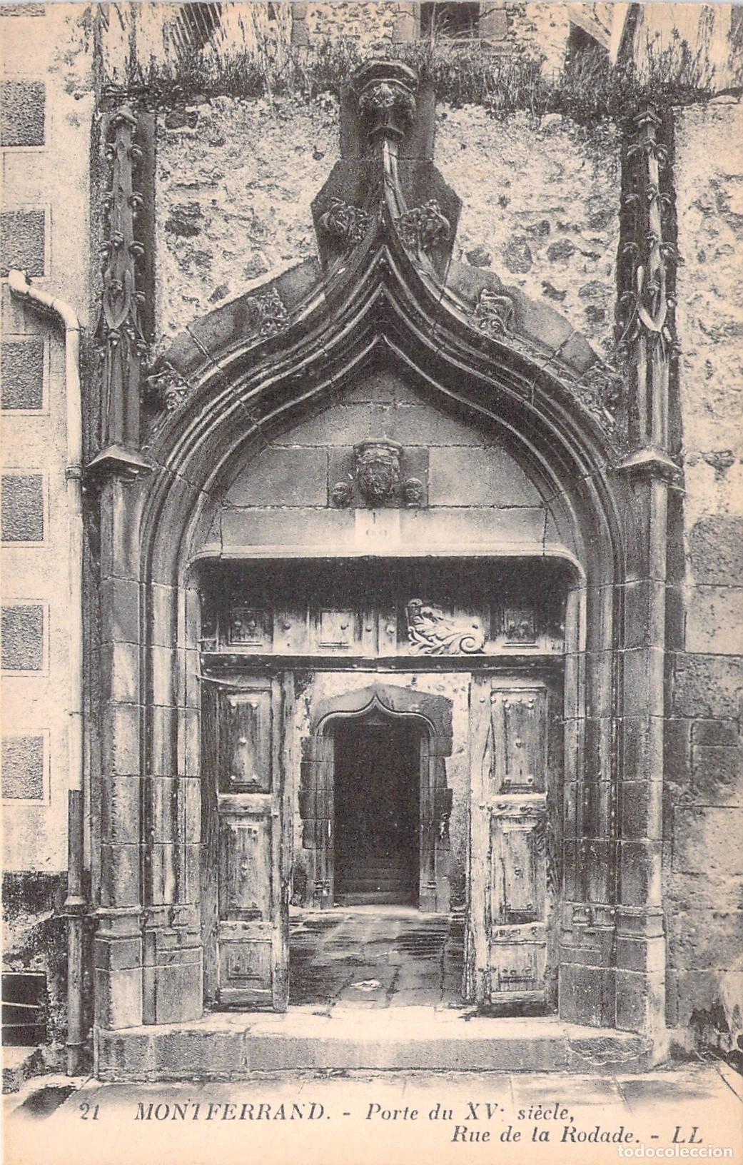 Postcards: Postal de la Puerta del Siglo XV en Montferrand, Francia