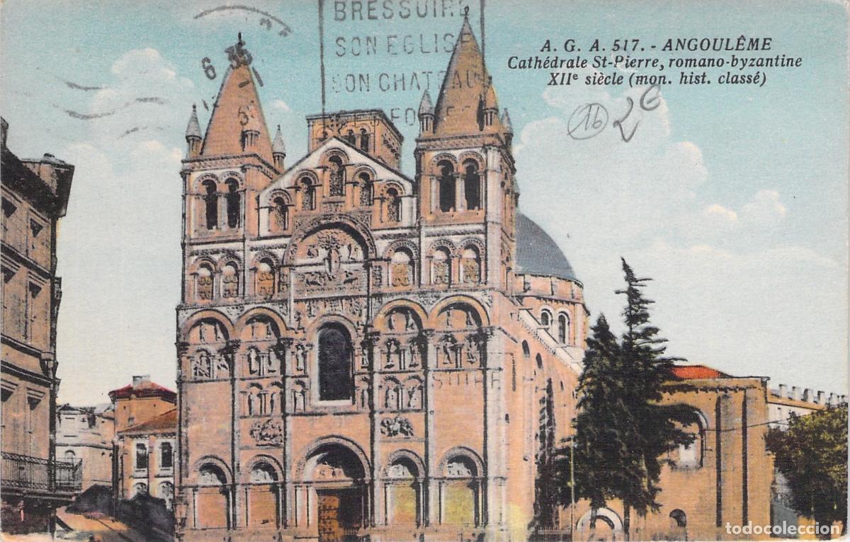 Postcards: Postal de la Catedral de San Pedro de Angulema, Francia