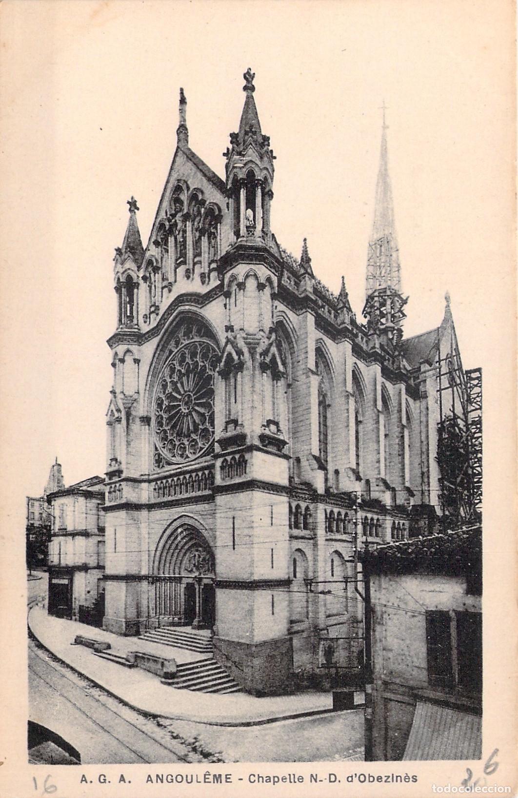 Postcards: Postal de la Capilla Notre-Dame d'Ob&eacute;zine en Angulema, Francia