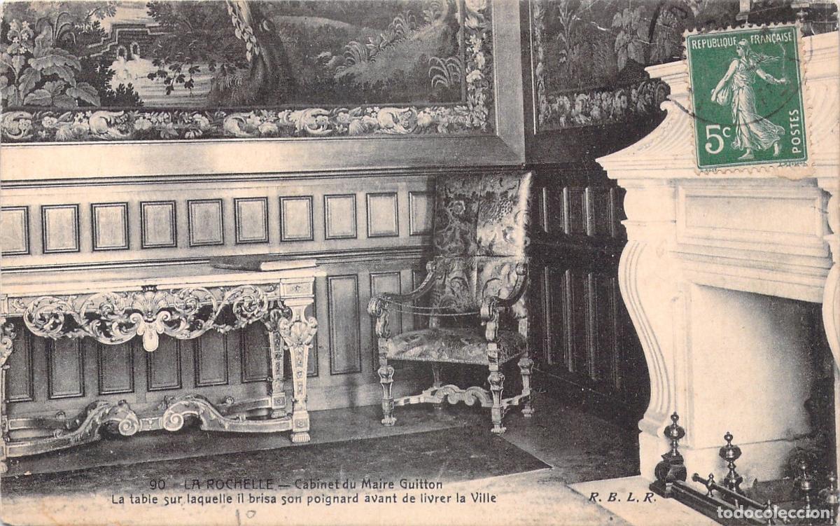 Postales: Tarjeta Postal La Rochelle Francia Gabinete del Alcalde Guitton