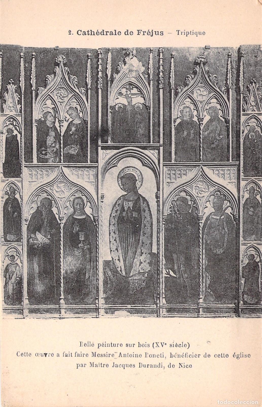 Postales: Postal de la Catedral de Fr&eacute;jus Tr&iacute;ptico de Jacques Durandi