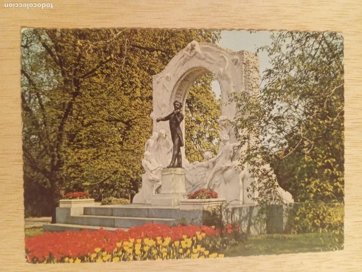 Postales: 1 POSTAL DE **. VIENA.. MONUMENTO A JOHANN STRAUSS **. CIRCULADA 1974