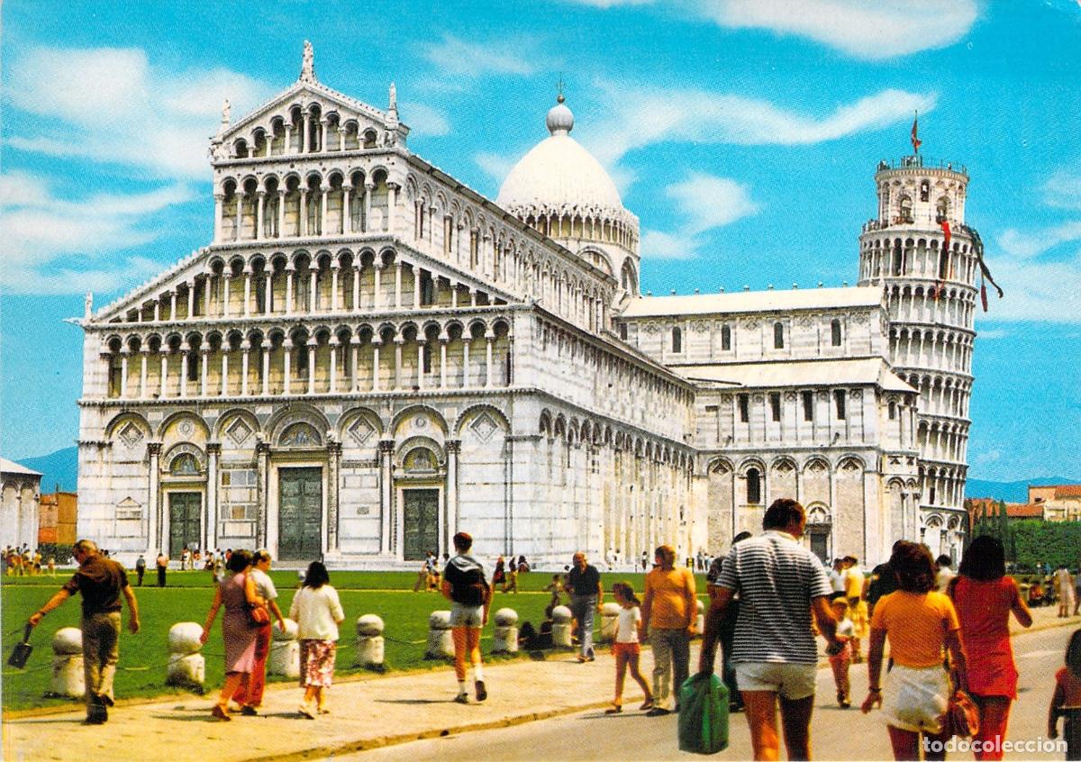 Postales: Postal de la Piazza del Duomo y Torre Inclinada en Pisa, Italia