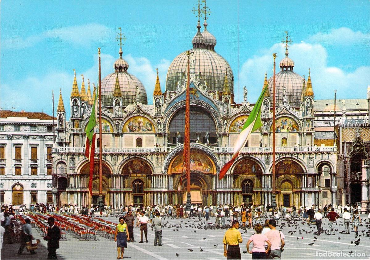 Postales: Postal de la Bas&iacute;lica de San Marcos en Venecia, Italia