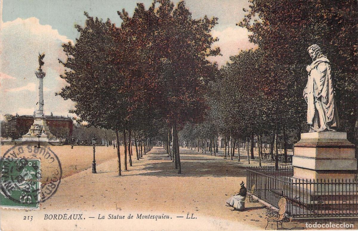 Postales: Tarjeta Postal de la Estatua de Montesquieu en Burdeos