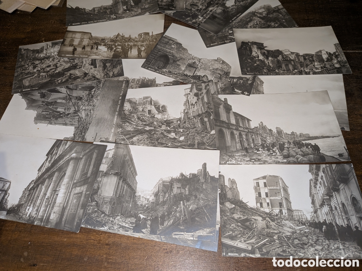 Postales: Colecci&oacute;n de 20 rar&iacute;simas postales del terremoto de MESSINA