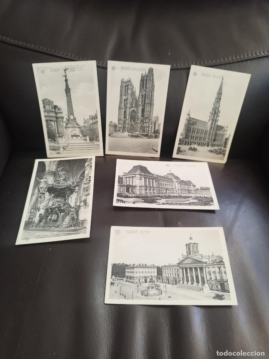 Postales: Colecci&oacute;n de 6 tarjetas postales Bruselas, B&eacute;lgica.