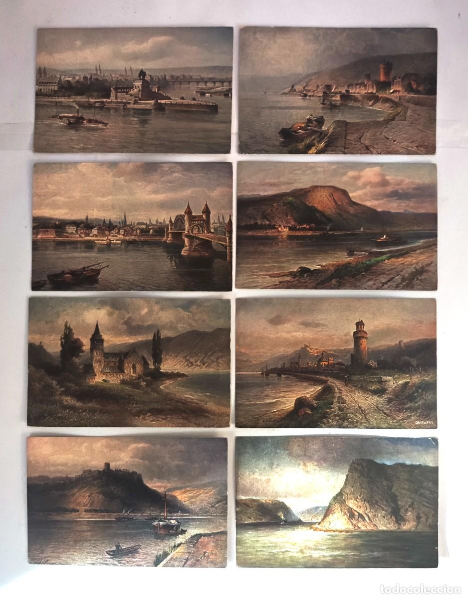 Postales: EXCEPCIONAL COLECCI&Oacute;N DE 14 POSTALES ALEMANAS &rdquo;ASTUDIN-KARTEN VOM RHEIN&rdquo; (1907-1913) &ndash; RIN ROM&Aacute;NTICO