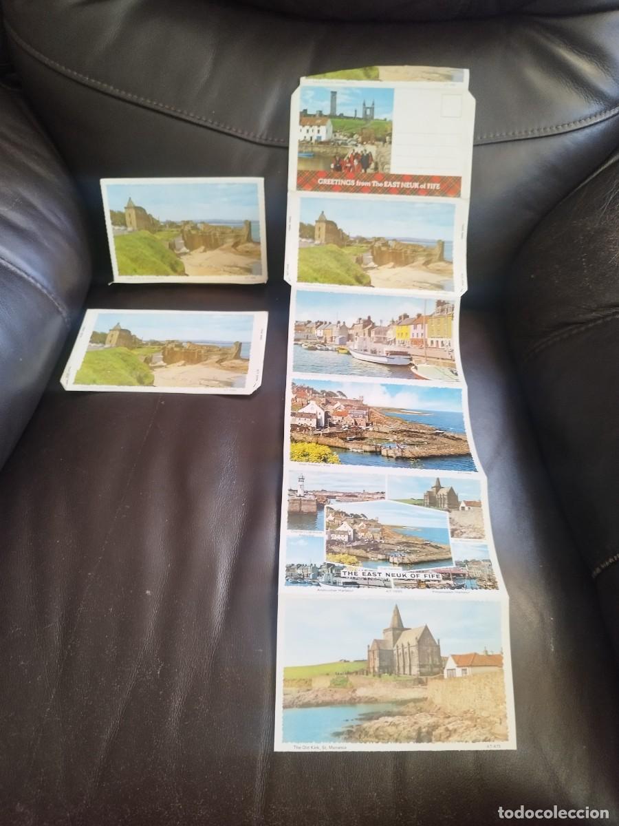 Postales: Lote de tarjetas postales de East Neuk of Fife en Escocia. Tres libros postales.