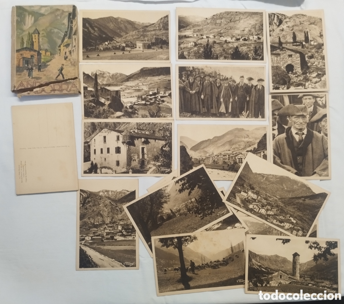 Postales: Lote 20 postales ANDORRA: VALLS D'ANDORRA 1930. V. Claverol