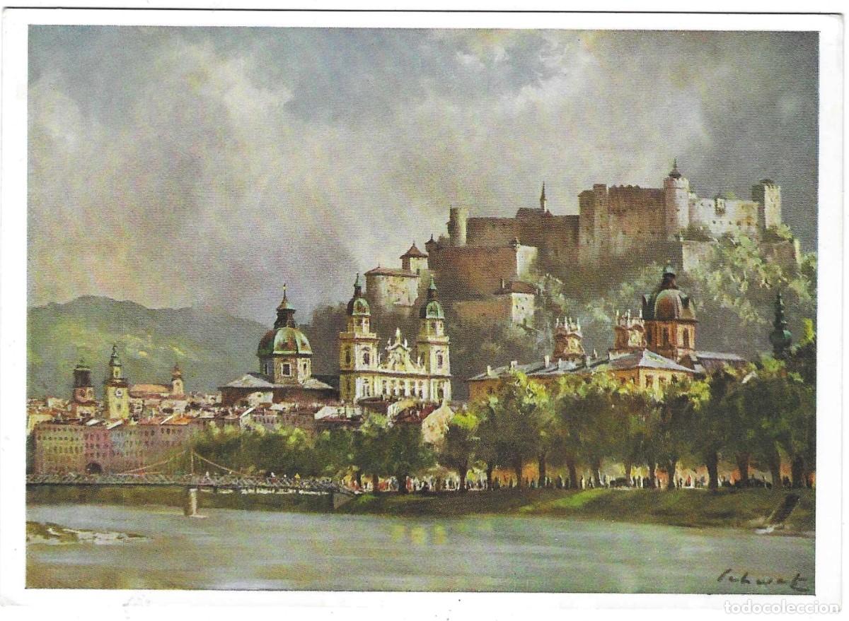 Postales: Postal Austria. Salzburg mit Salzach. ref. 7-aus47