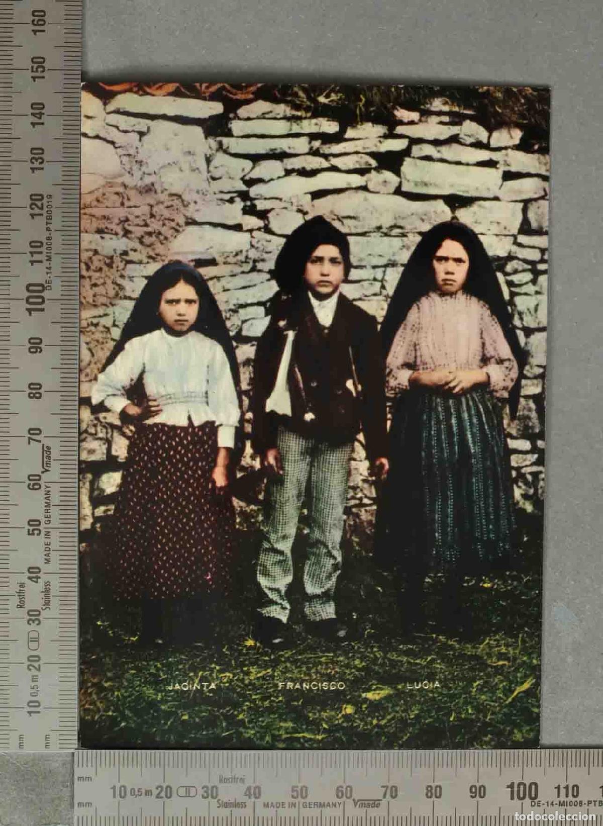 Postales: POSTAL. Los tres pastorcitos de F&aacute;tima - Jacinta, Francisco y Luc&iacute;a