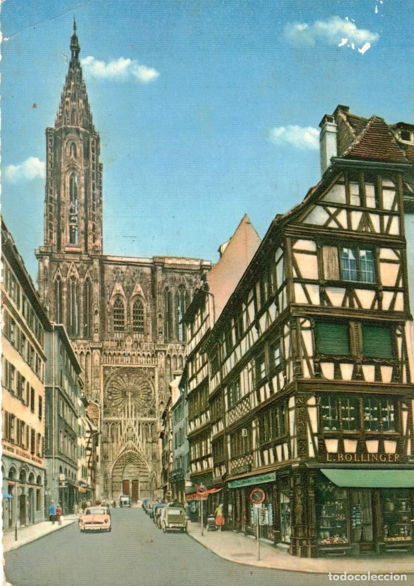 Postales: :::: B322 - POSTAL - STRASBOURG - LA CATEDRAL Y LA CALLE MERCIERE