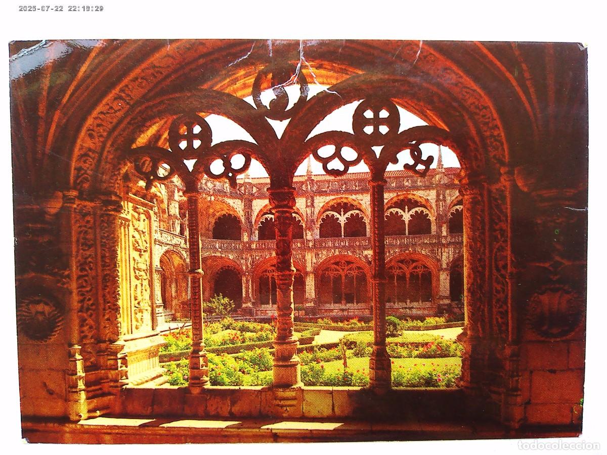 Postales: POSTAL DE LISBOA ( PORTUGAL ): CLAUSTRO DEL MONASTERIO DE LOS JERONIMOS . A&Ntilde;OS 60