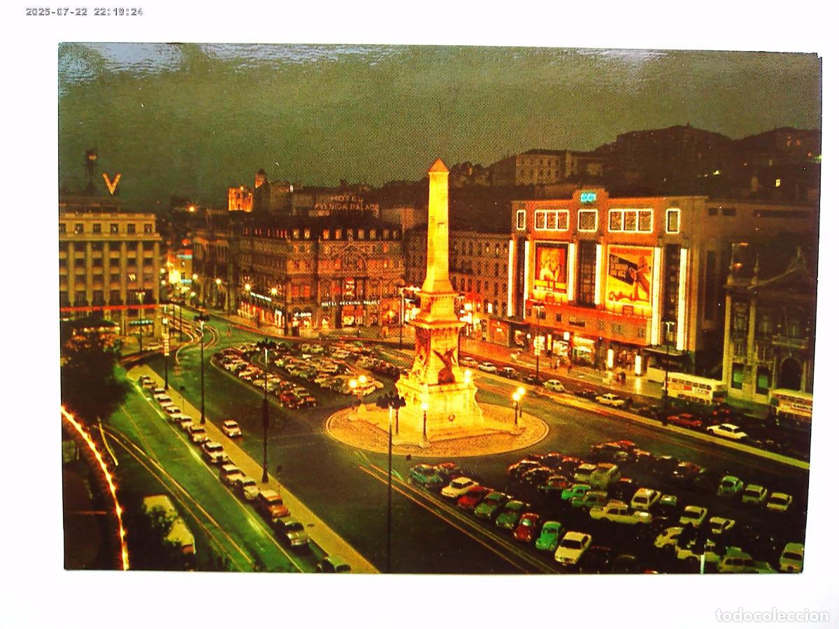 Postales: POSTAL DE LISBOA ( PORTUGAL ): PLAZA DE LOS RESTAURADORES . A&Ntilde;OS 60