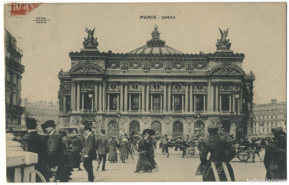 Postales: Op&eacute;ra (PARIS)_S&eacute;eb. s.n. (Top Center) / Teatros Francia