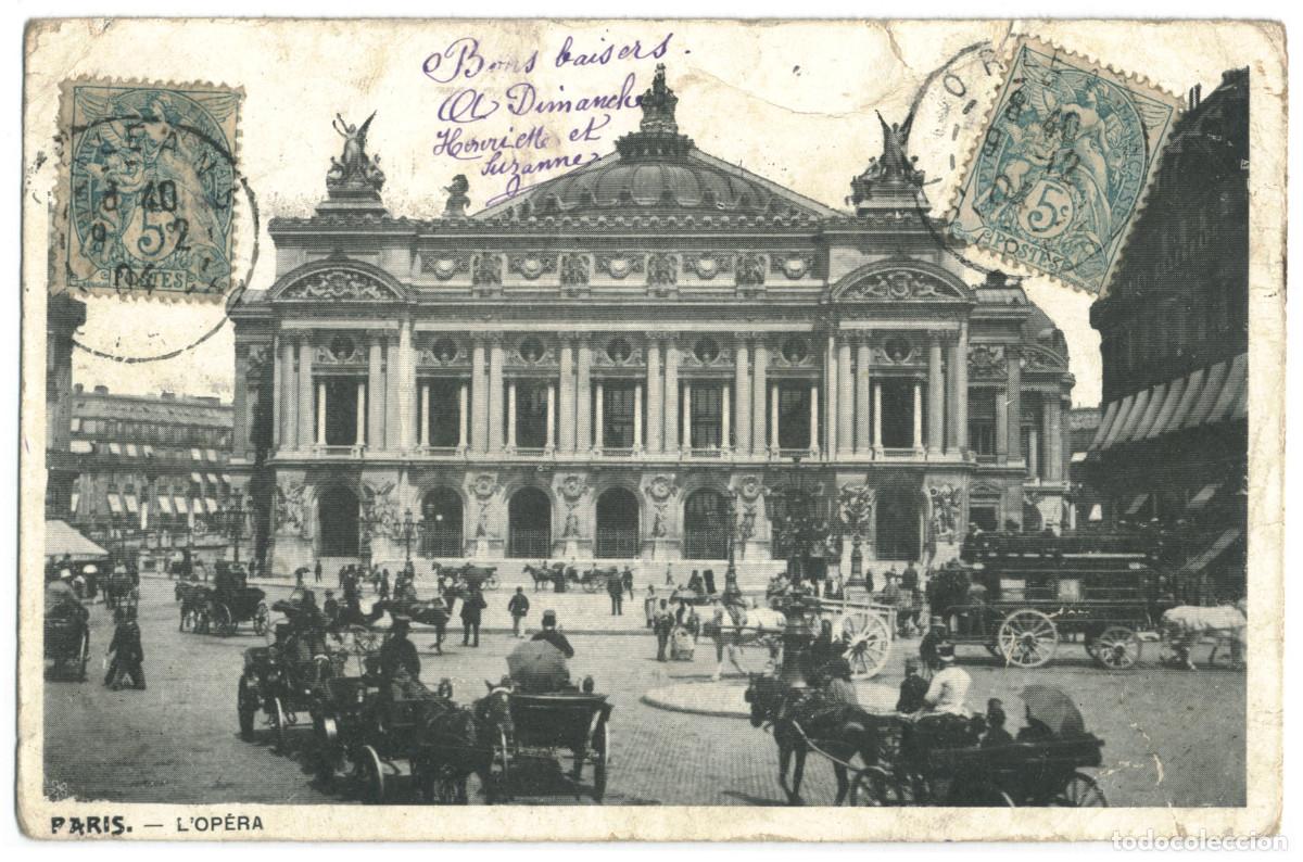Postales: Op&eacute;ra (PARIS)_(JC). s.n. (Bottom Left) / Teatros Francia