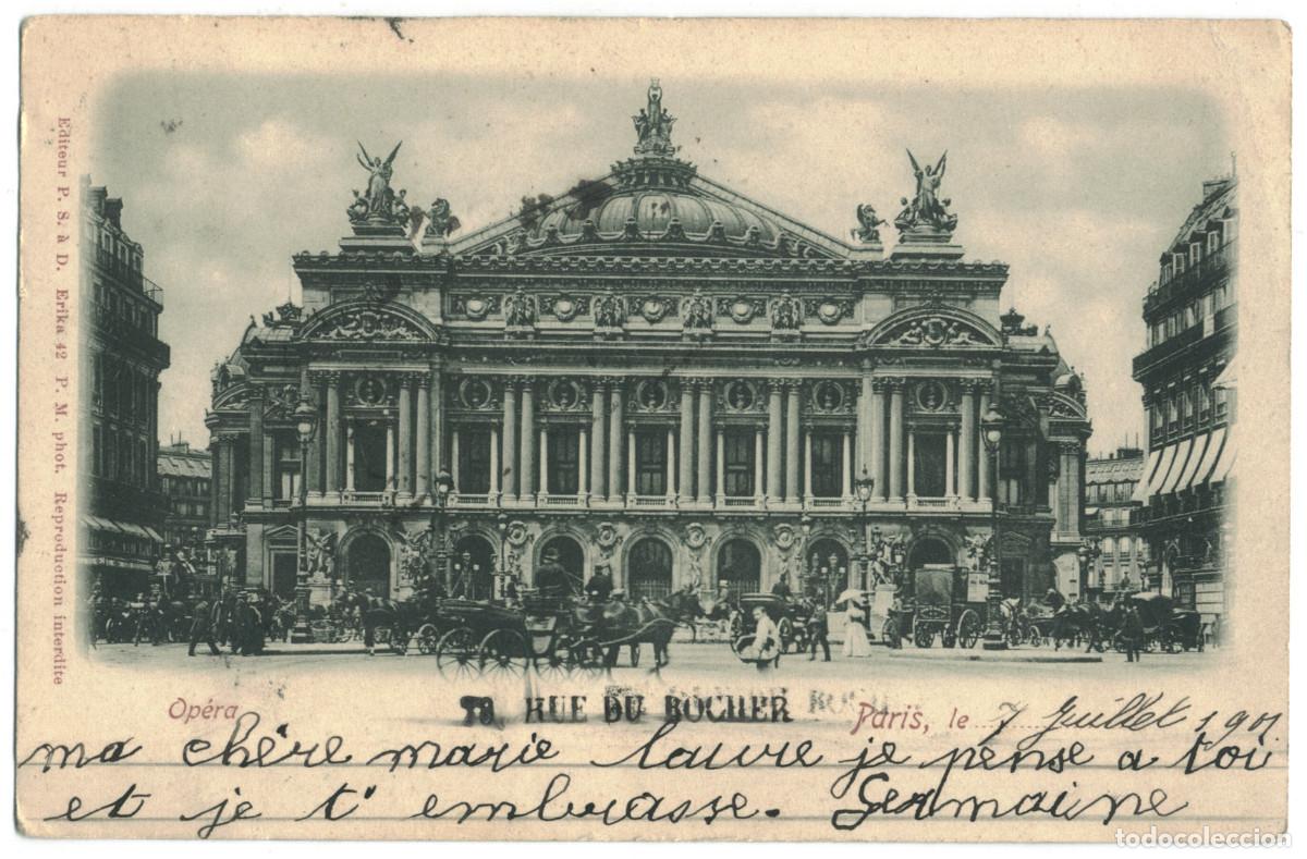 Postales: Op&eacute;ra (PARIS)_PS&agrave;D. s.n. (Bottom) / Teatros Francia