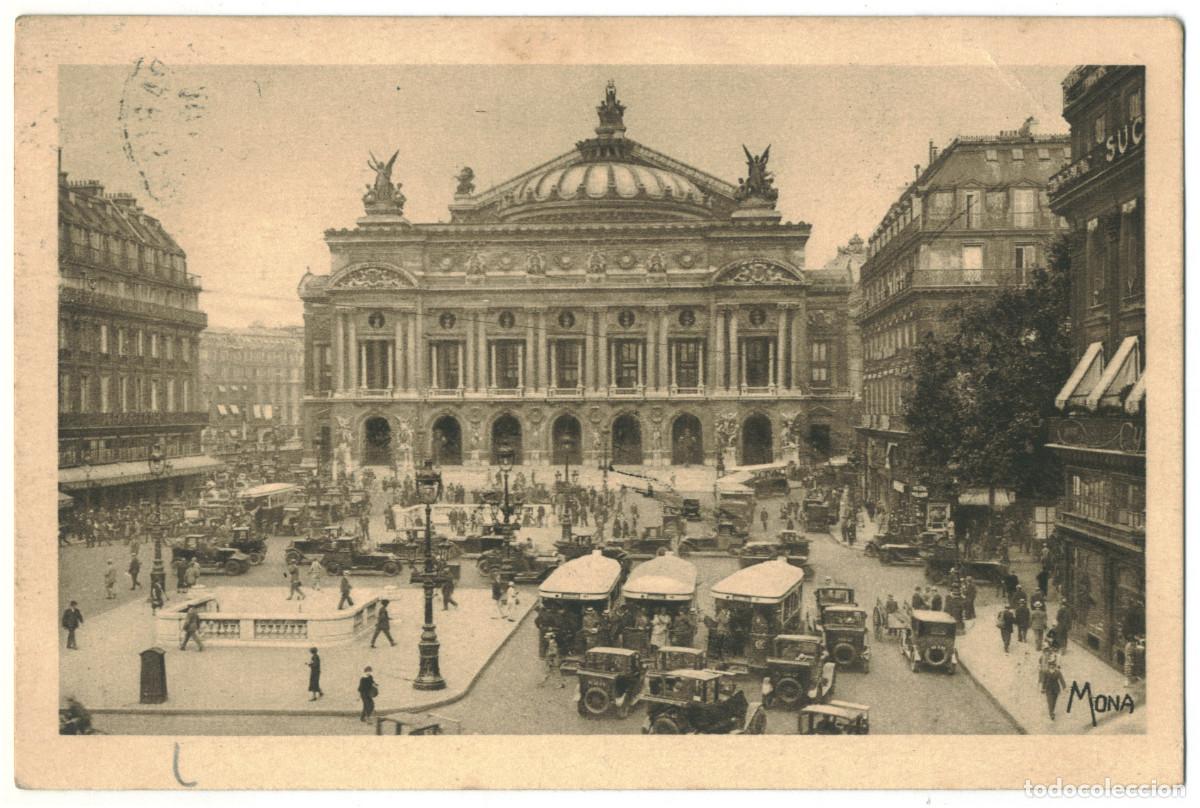 Postales: Op&eacute;ra, Place (PARIS)_Mona (Les petits tableaux de Paris) / Teatros Francia