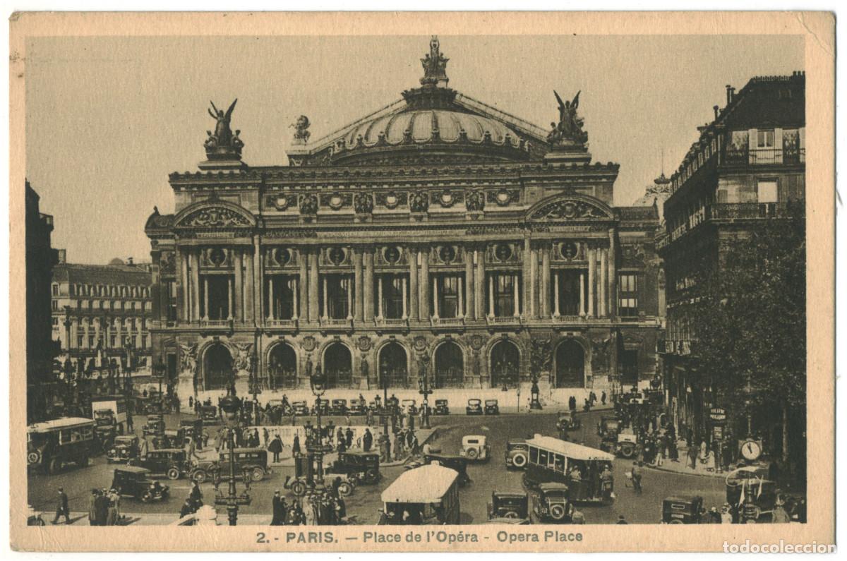 Postales: Op&eacute;ra, Place (PARIS)_A.Leconte. 2 / Teatros Francia