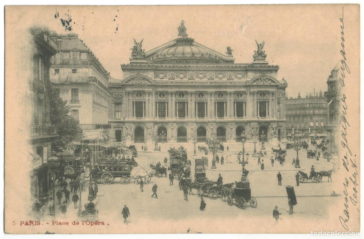 Postales: Op&eacute;ra, Place (PARIS)_Sin datos. 5 / Teatros Francia