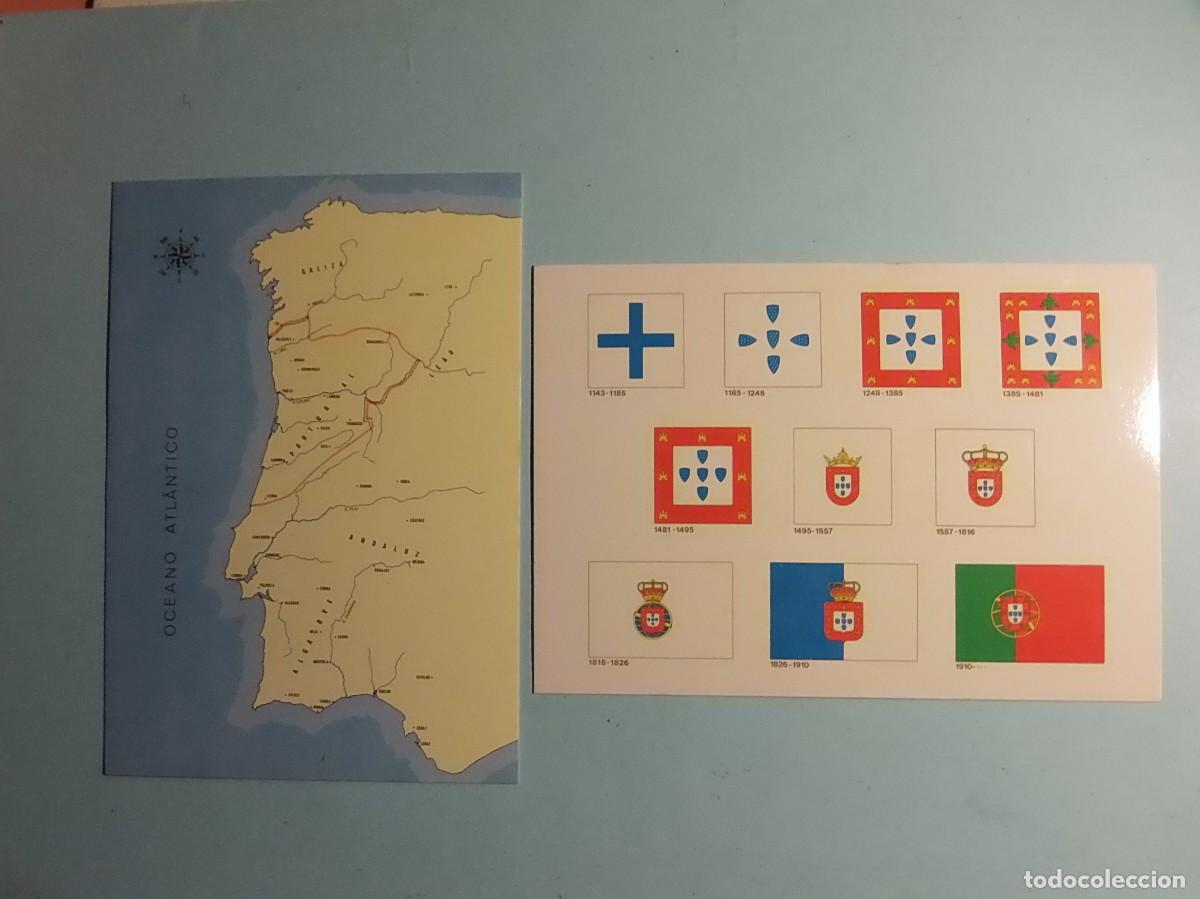 Postales: TARJETA POSTAL - PORTUGAL - FRONTERA DE PORTUGAL Y BANDERAS.