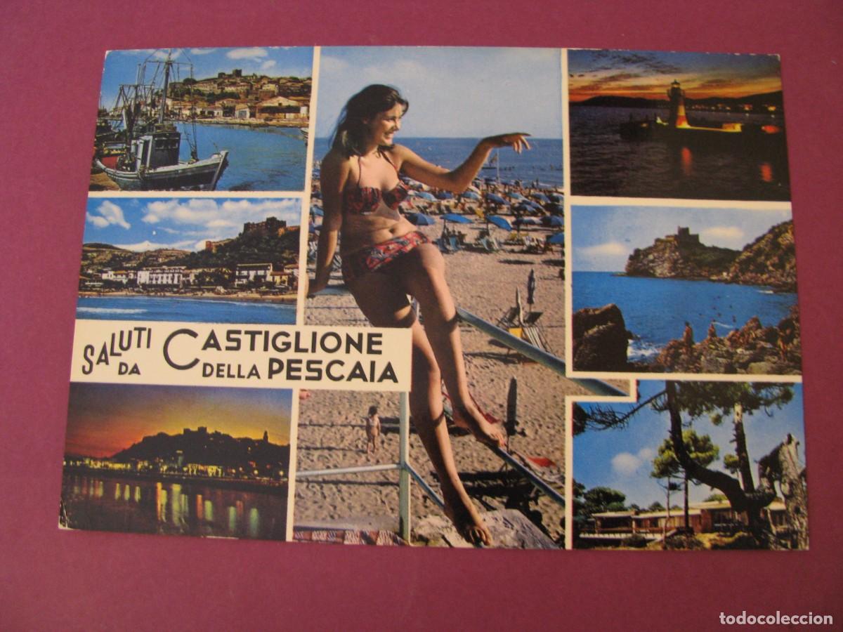Postales: POSTAL DE ITALIA. SALUTI DA CASTIGLIONE DELLA PESCAIA. CIRCULADA 1971