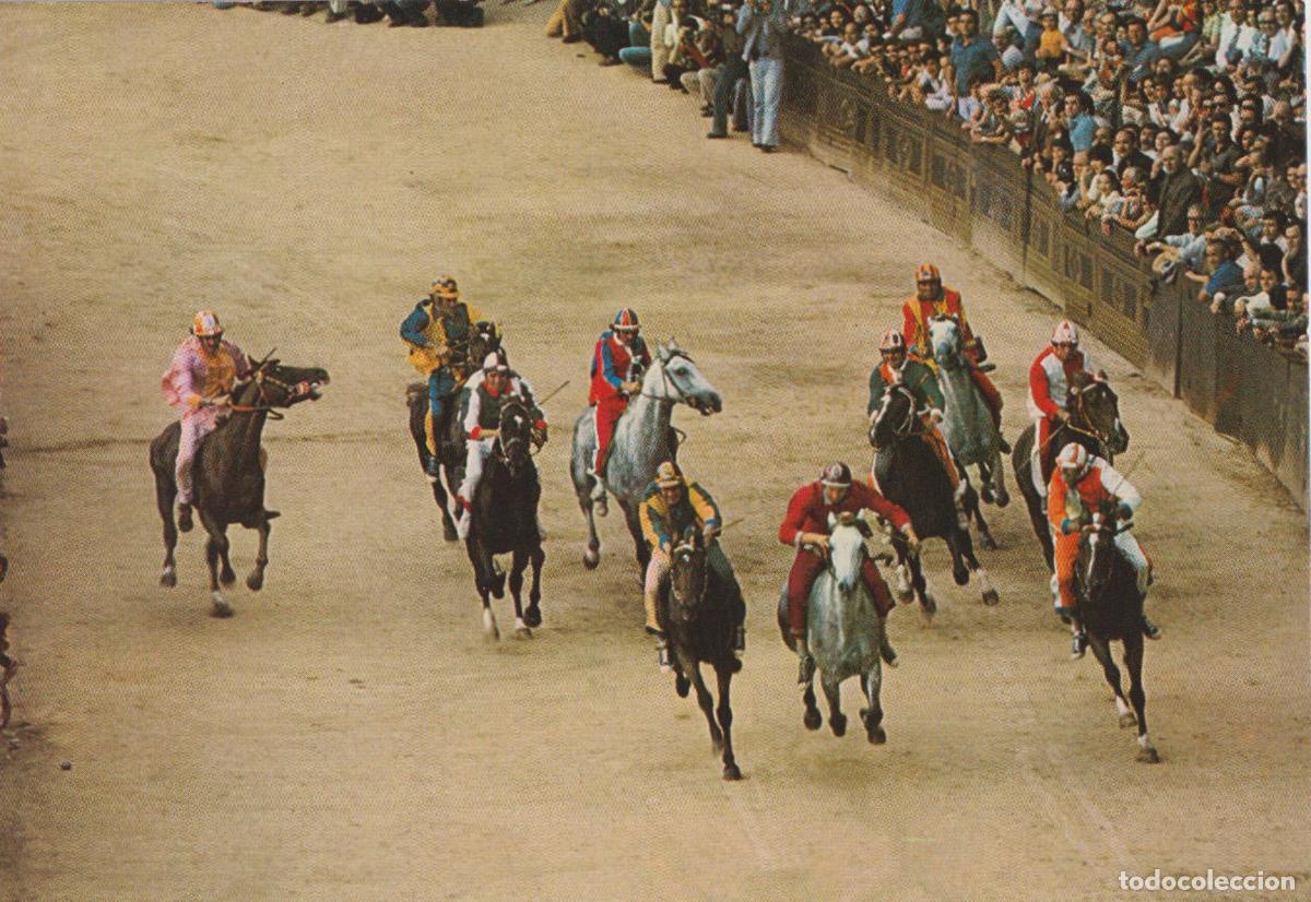 Postales: ITALIA, SIENA, IL PALIO, LA CORSA - PLURIGRAF EDZ. M.ROMBONI N&ordm;58 - S/C