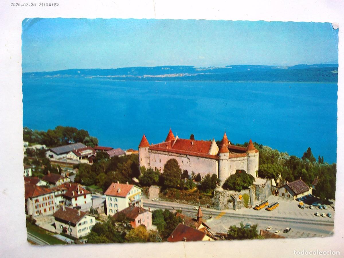 Postcards: POSTAL DEL CASTILLO DE GRANDSON , LAGO DE NEUCHATEL ( SUIZA ). A&Ntilde;OS 60