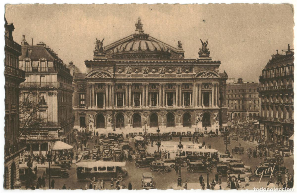 Postales: Op&eacute;ra, Place (PARIS)_A.Leconte & Guy (Paris et ses merveilles; 115) / Teatros Francia