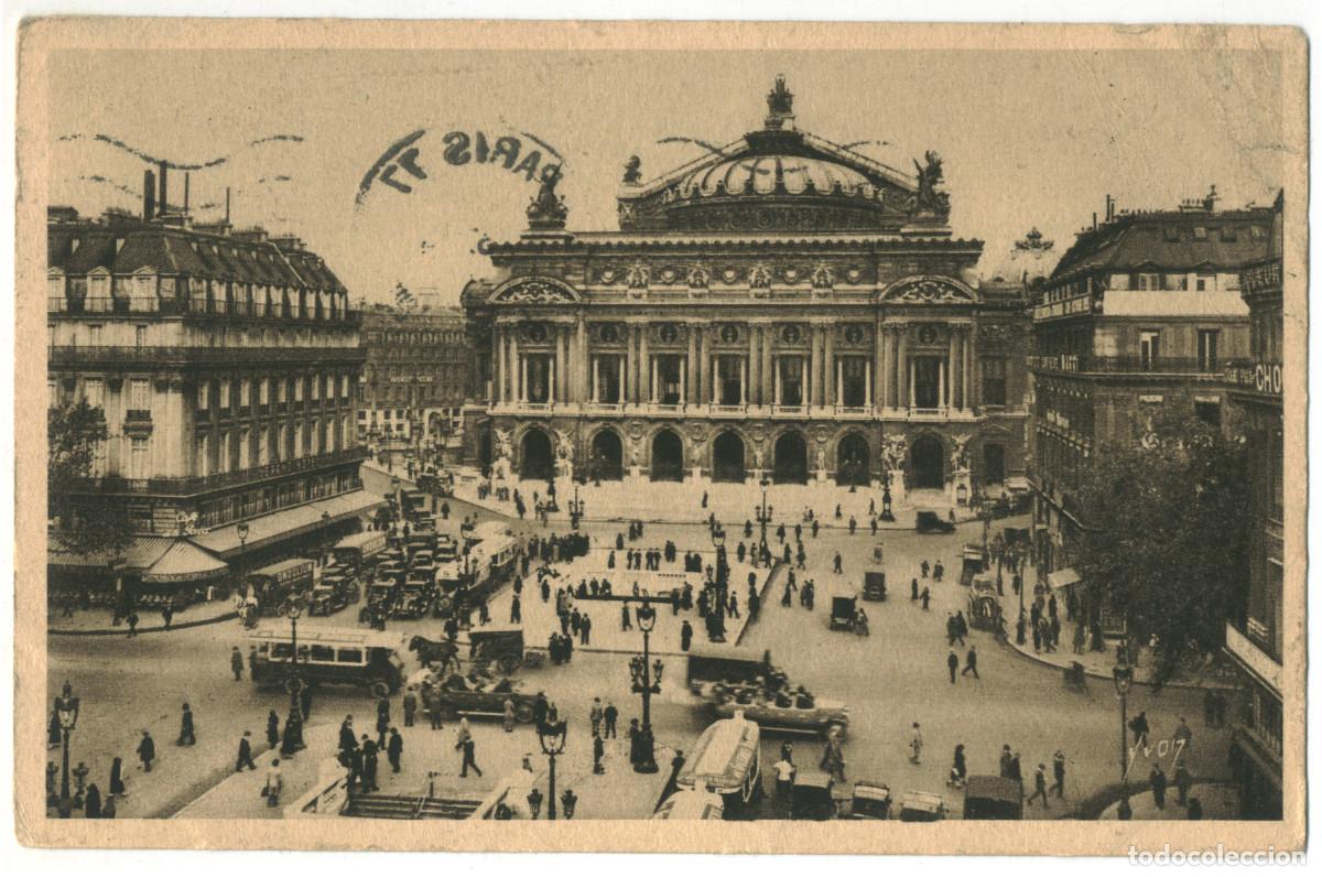 Postales: Op&eacute;ra, Place (PARIS)_Yvon (Paris en Flanant; 161) / Teatros Francia