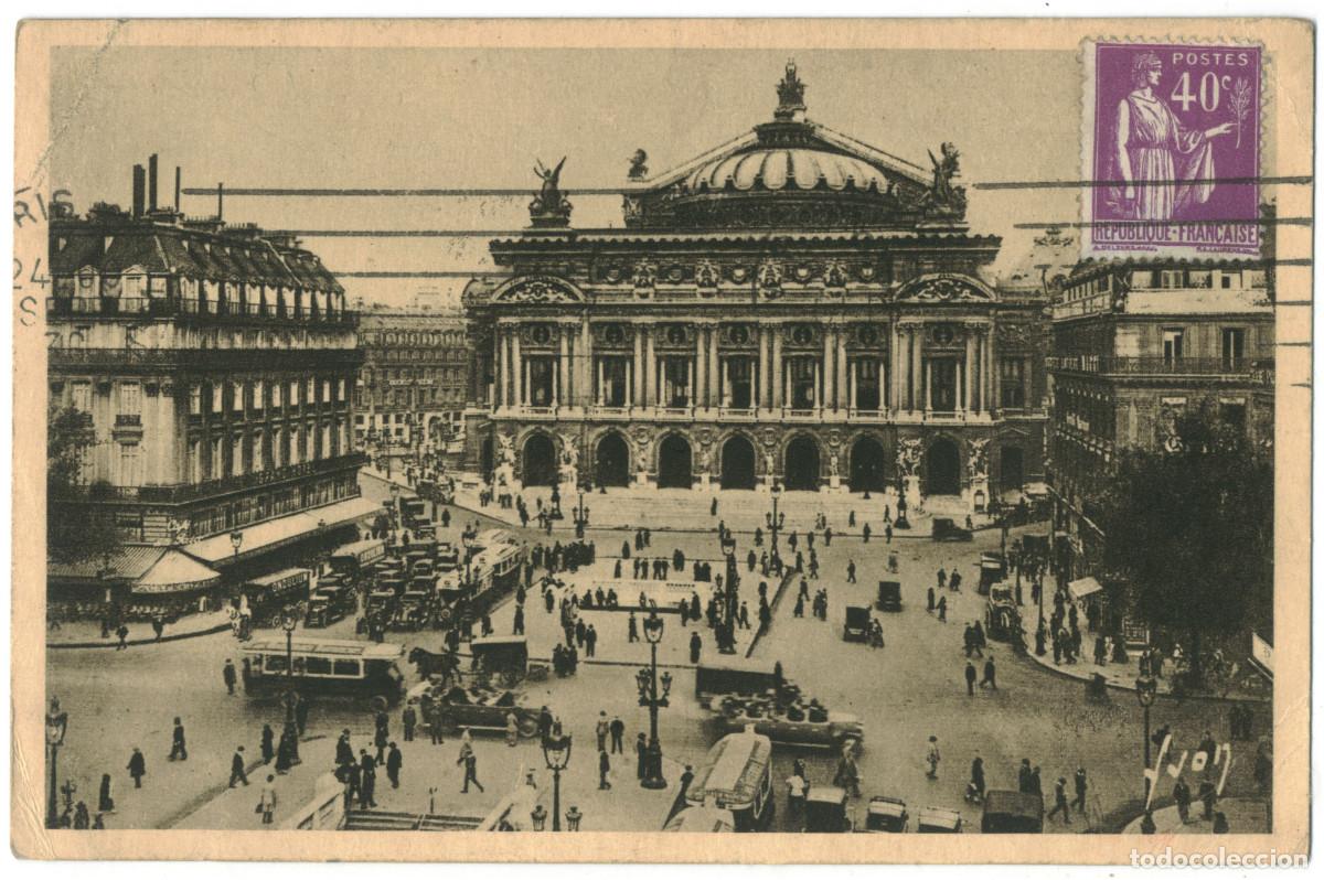 Postales: Op&eacute;ra, Place (PARIS)_Yvon (Paris en Flanant; 161) / Teatros Francia
