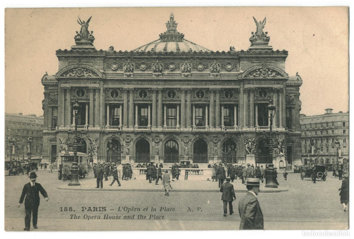 Postales: Op&eacute;ra, Place (PARIS)_A. Papeghin. 188 / Teatros Francia
