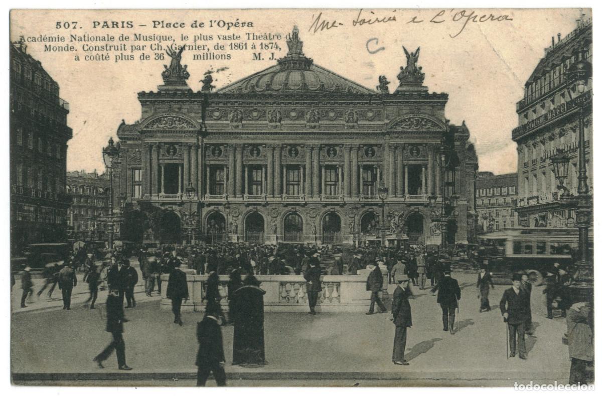 Postales: Op&eacute;ra, Place (PARIS)_M. J. 507 / Teatros Francia