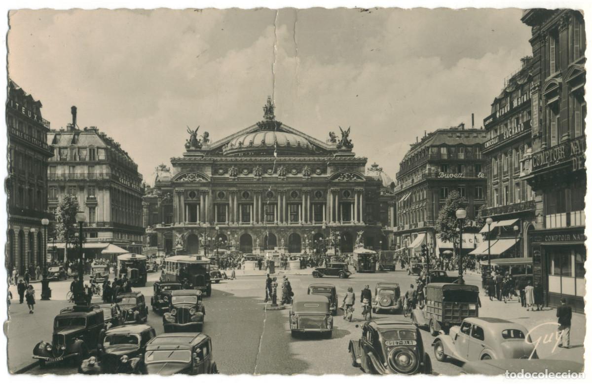 Postales: Op&eacute;ra, Place (PARIS)_A.Leconte & Guy (Paris et ses merveilles; 3014) / Teatros Francia