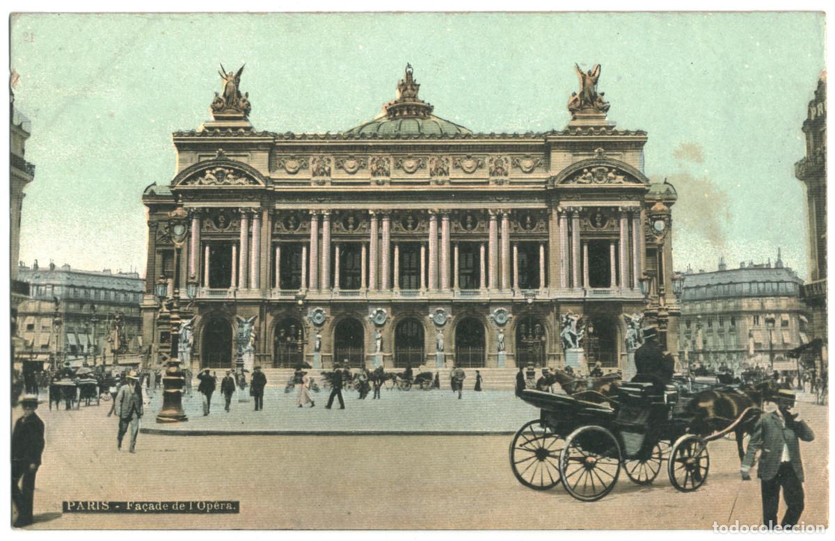 Postales: Op&eacute;ra (PARIS)_Aqua & L.V / Teatros Francia