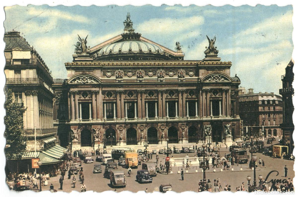 Postales: Op&eacute;ra, Place (PARIS)_Abeille-Lyna. 504 / Teatros Francia