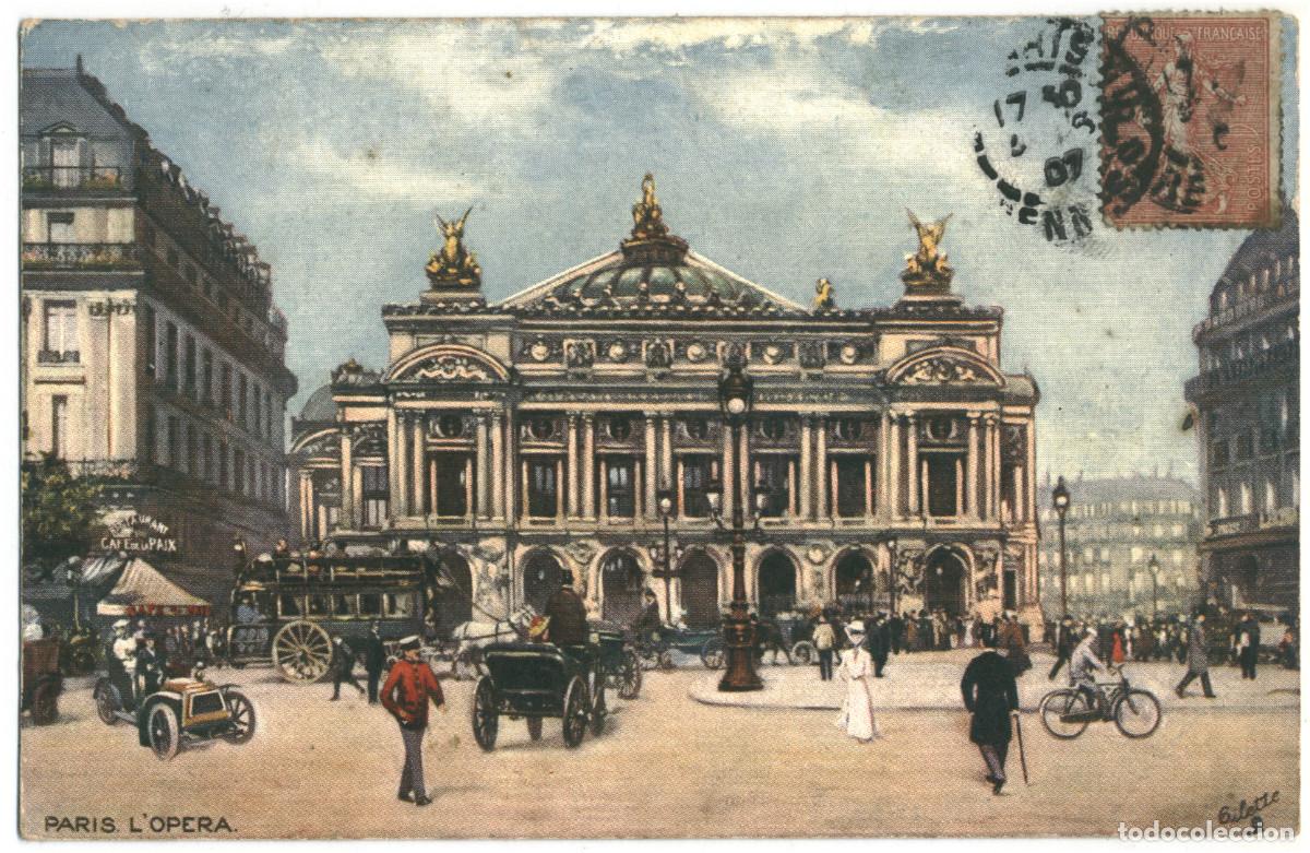 Postales: Op&eacute;ra (PARIS)_Raphael Tuck Oilette (Villes de France; 934-20). Illustr. Gilette / Teatros Francia