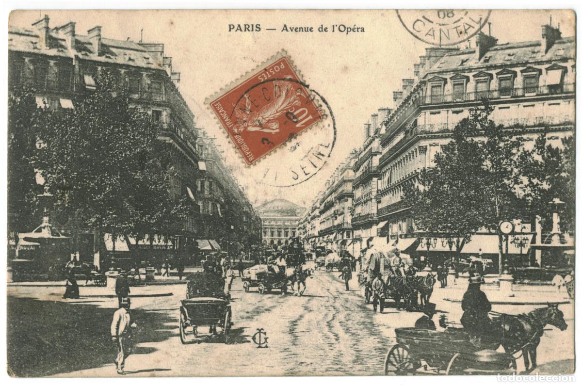 Postales: Avenue de l'Op&eacute;ra (PARIS)_LC / Teatros Francia