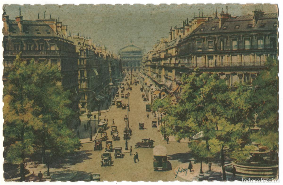 Postales: Avenue de l'Op&eacute;ra (PARIS)_Yvon (Paris en Flanant; 57) / Teatros Francia