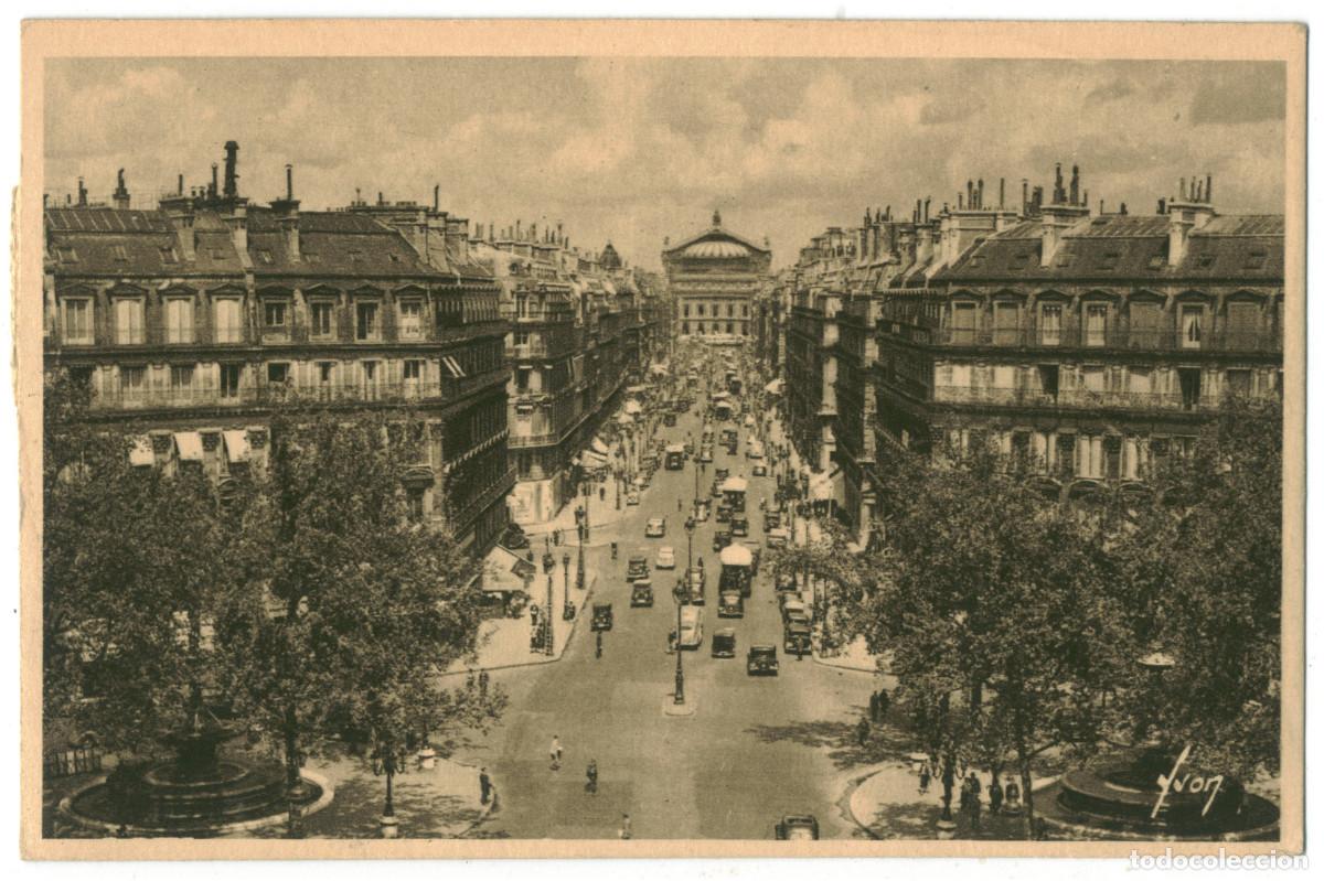Postales: Avenue de l'Op&eacute;ra (PARIS)_Yvon (Paris en Flanant; 90) / Teatros Francia