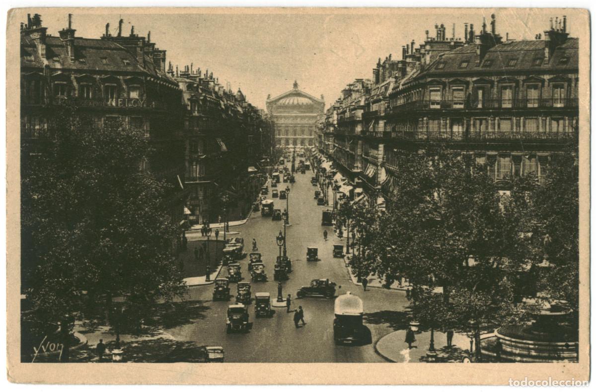 Postales: Avenue de l'Op&eacute;ra (PARIS)_Yvon (Paris en Flanant; 90) / Teatros Francia