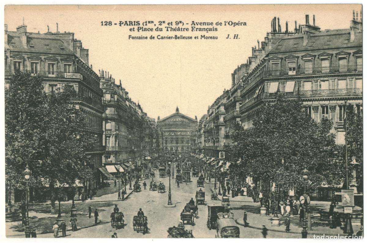 Postales: Avenue de l'Op&eacute;ra (PARIS)_J. Hauser. 128 / Teatros Francia